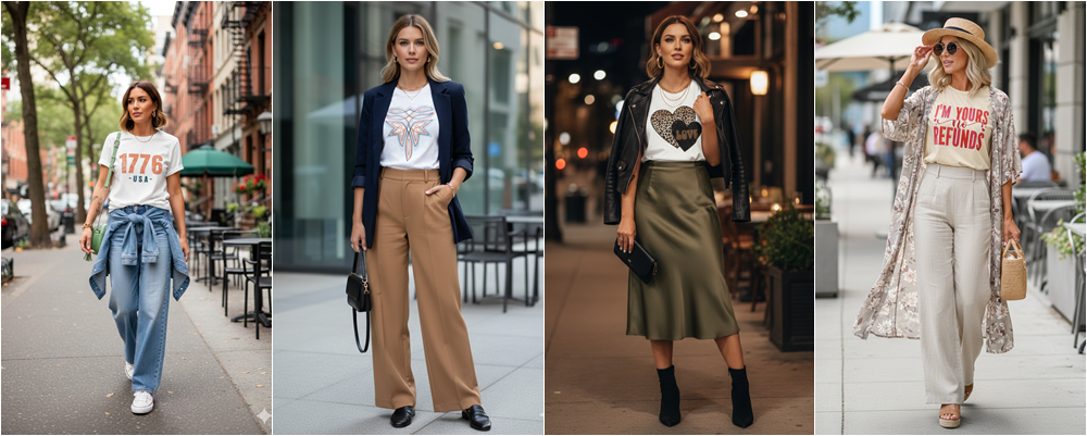 How to Style Graphic Tees for Women: 5 Complete Outfit Formulas Under $150