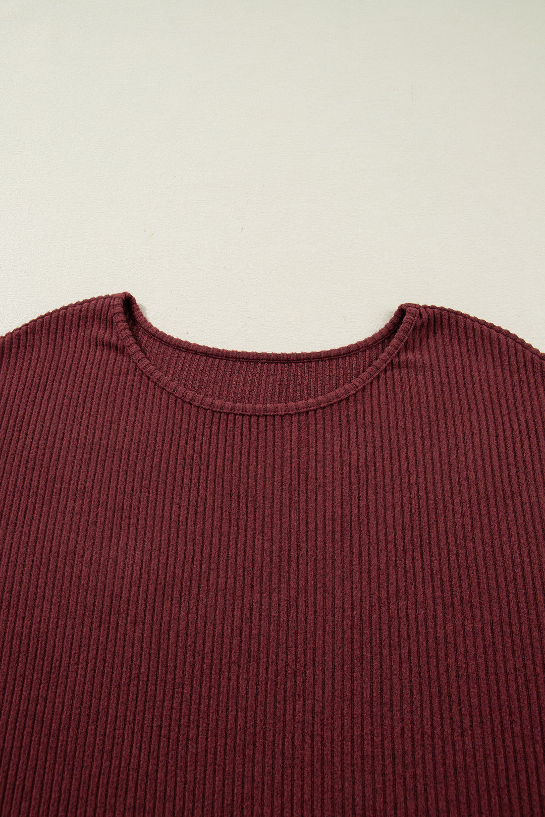 Wild Ginger Plus Size Ribbed Button Decor Long Sleeve Loose Top