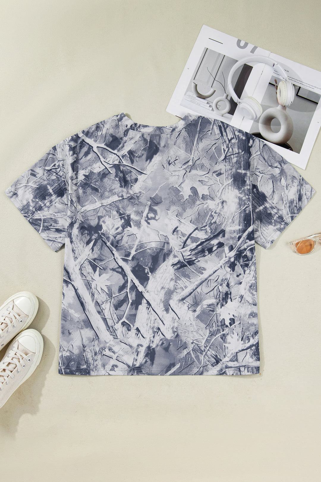Gray Woodland Camouflage LOVE LIKE JESUS Plus Size T Shirt