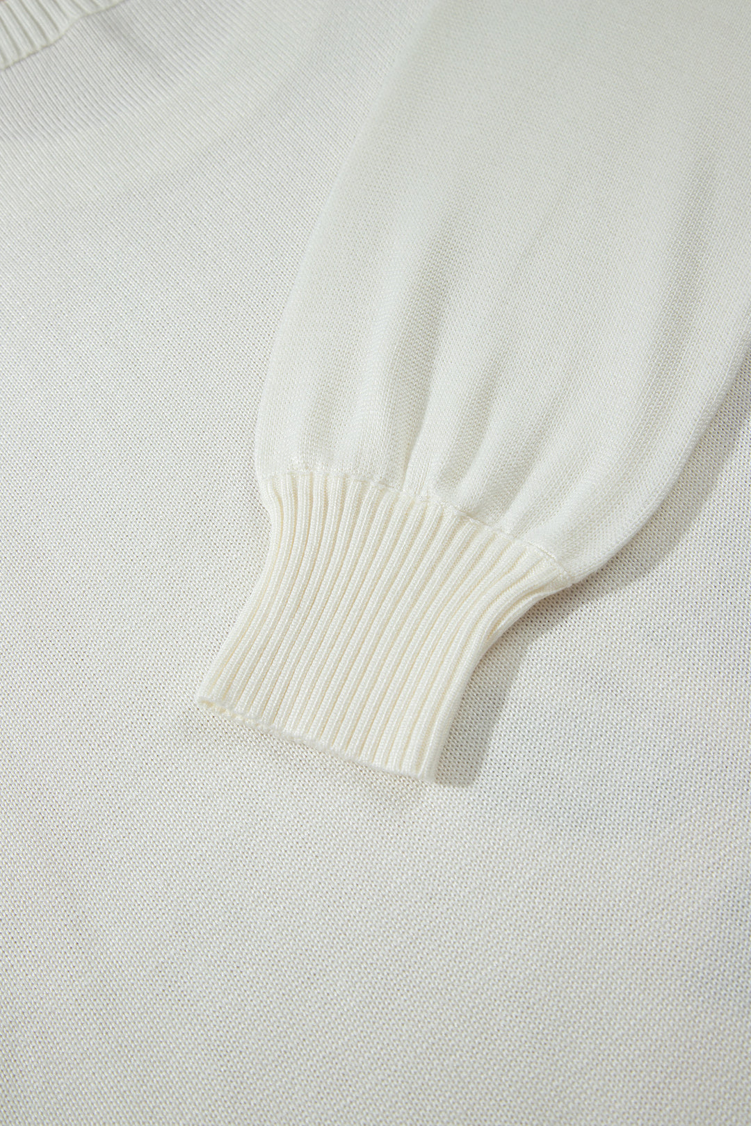 White Western Floral Dropped Shoulder Lightweight Knit Sweater
