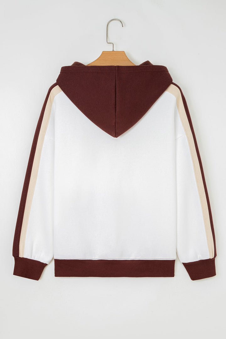 Ariyah Patchwork athleisure Hooded Sweatshirt