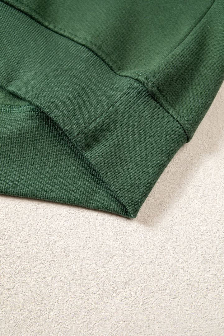 Evergreen Gingham Plaid Oversized Pullover Sweatshirt