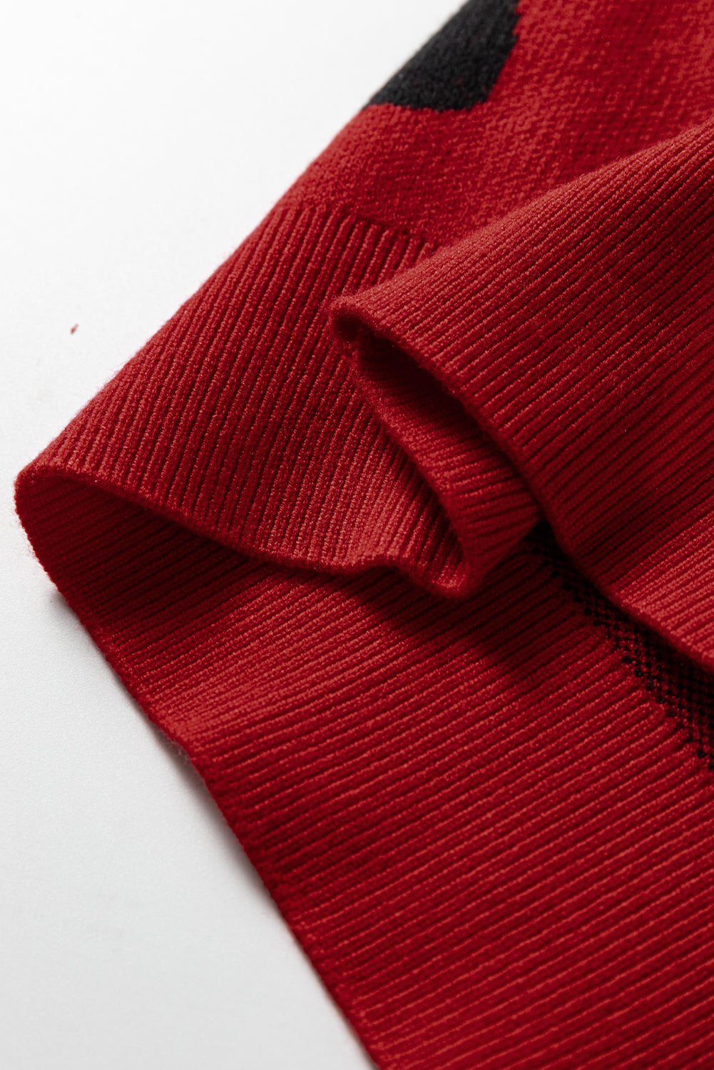 Blackish Green Pearl Embellished Bow Pattern Loose Sweater