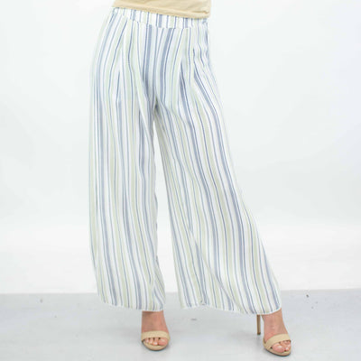 Side Slit Wide Leg Pants-Green