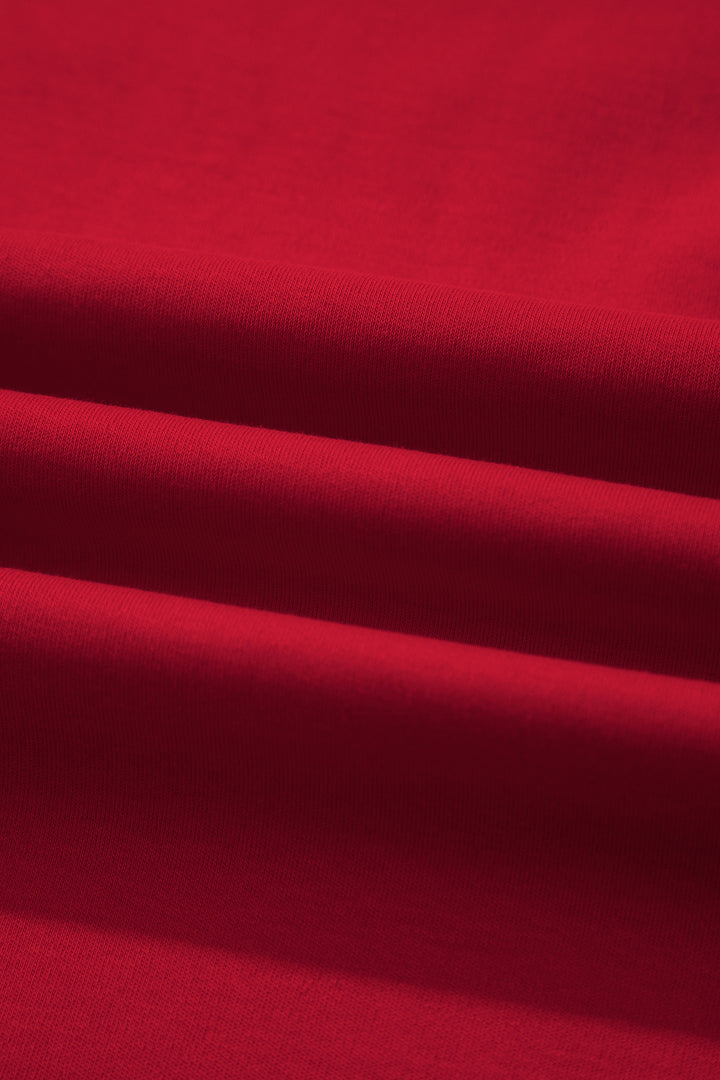 Racing Red Reversible Contrast-Stitched T-Shirt