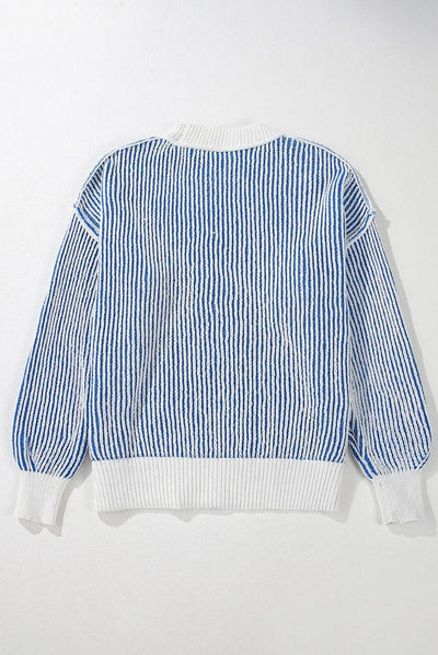 Round Neck Dropped Shoulder Sweater