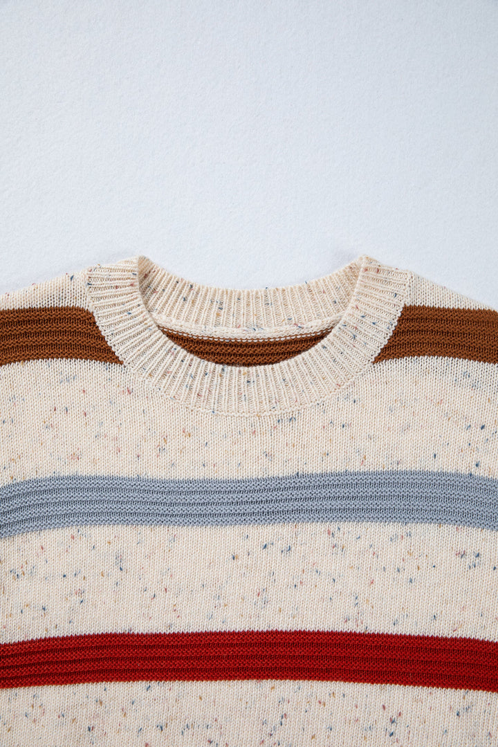 Vivienne Shoulder Heathered Knit Sweater
