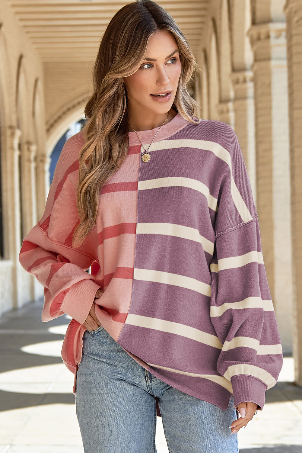 Araya Stripe Oversized Sweater