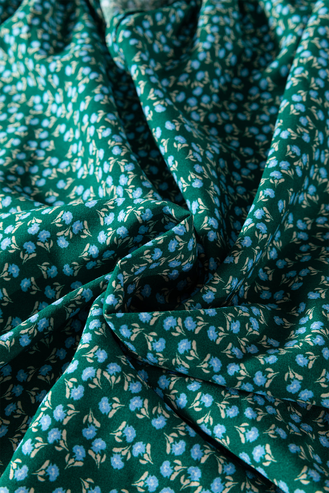 Green Boho Chic Notched V Neck Plus Floral Short Sleeve Top