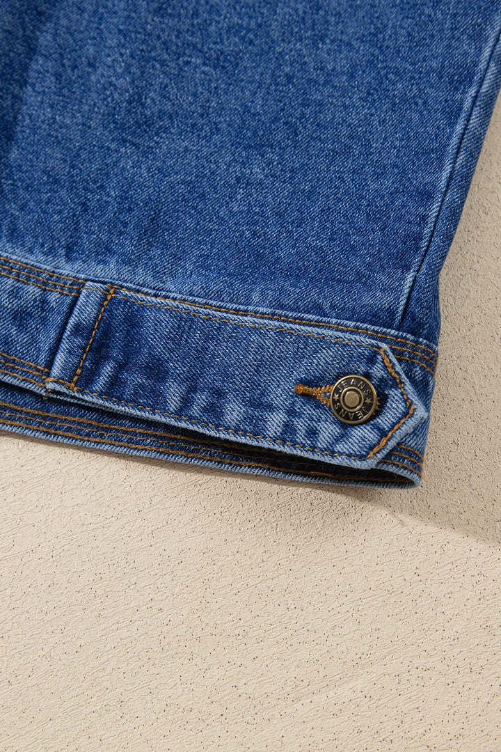 Sail Blue Vintage Wash Western Shift Denim Jacket