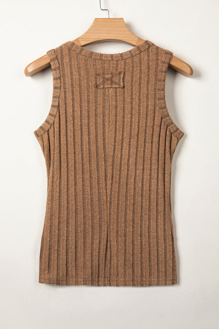 Phalaenopsis Slim Ribbed Mineral Wash Tank Top