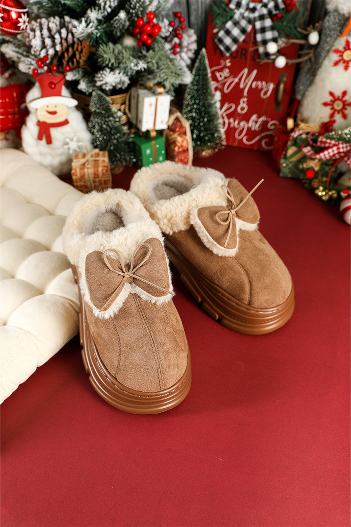 Brynlee Bow Decor Clog Slippers
