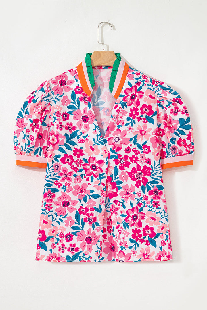 Gianna Floral Short Sleeve Blouse