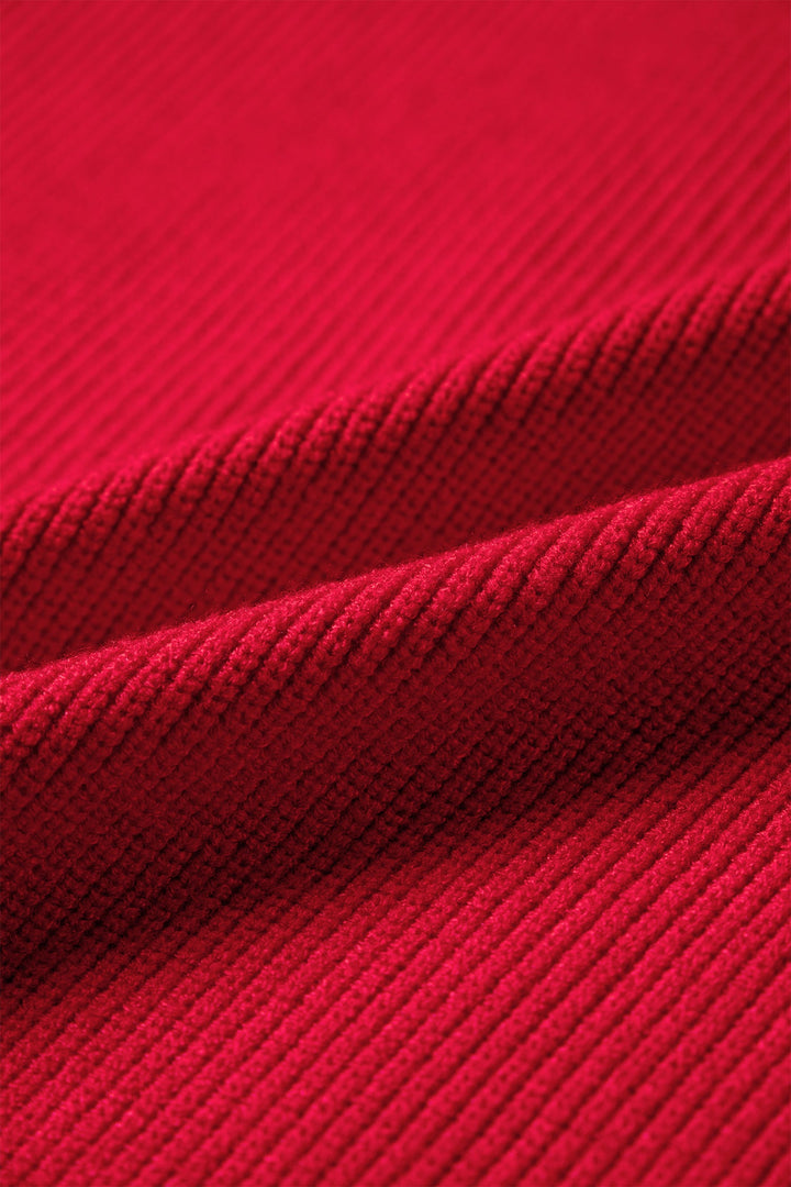 Arya Embroidered Graphic Ribbed Sweater