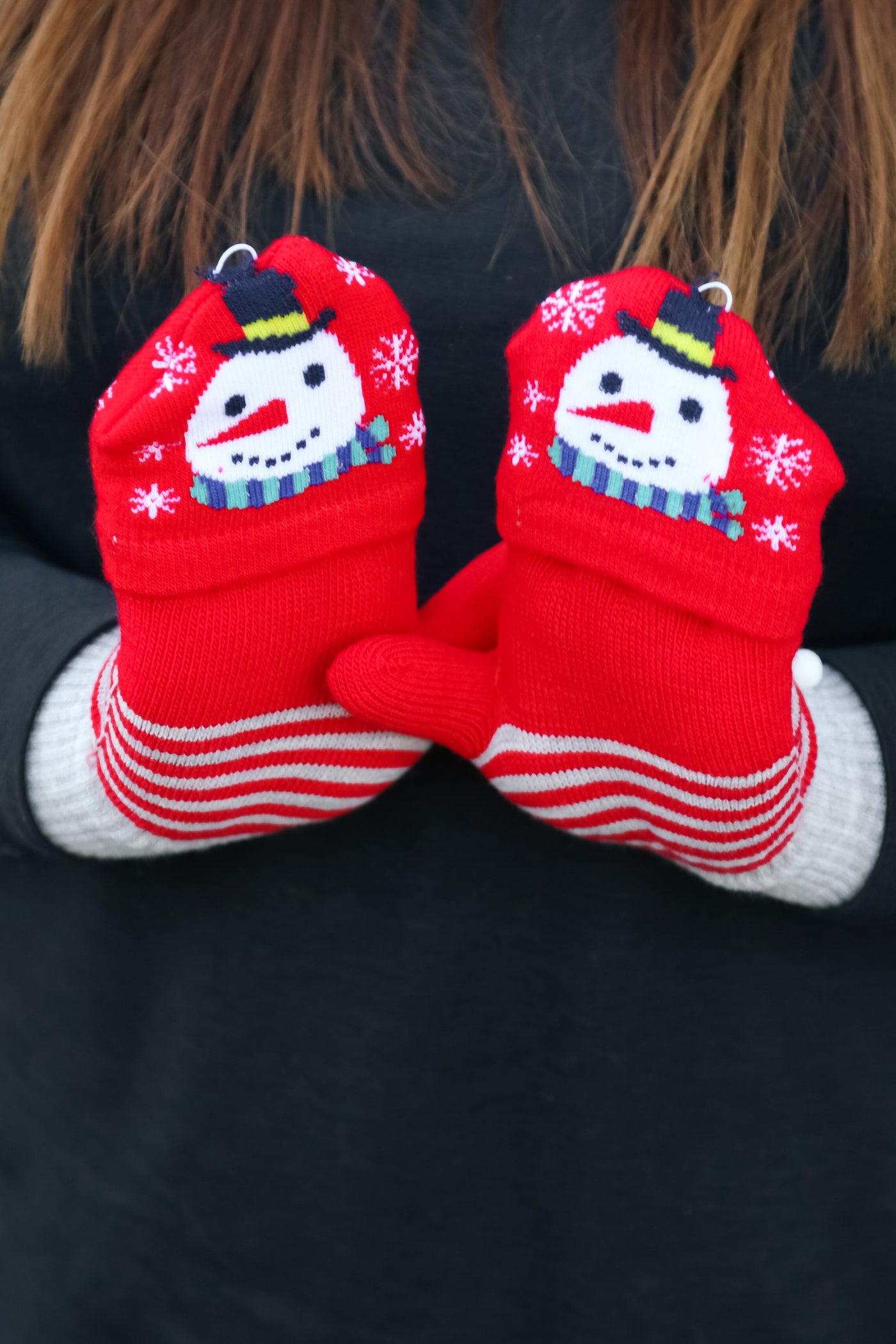 Snowman Fingerless Gloves with Convertible Mittens - Sybaritic Bags & Clothing