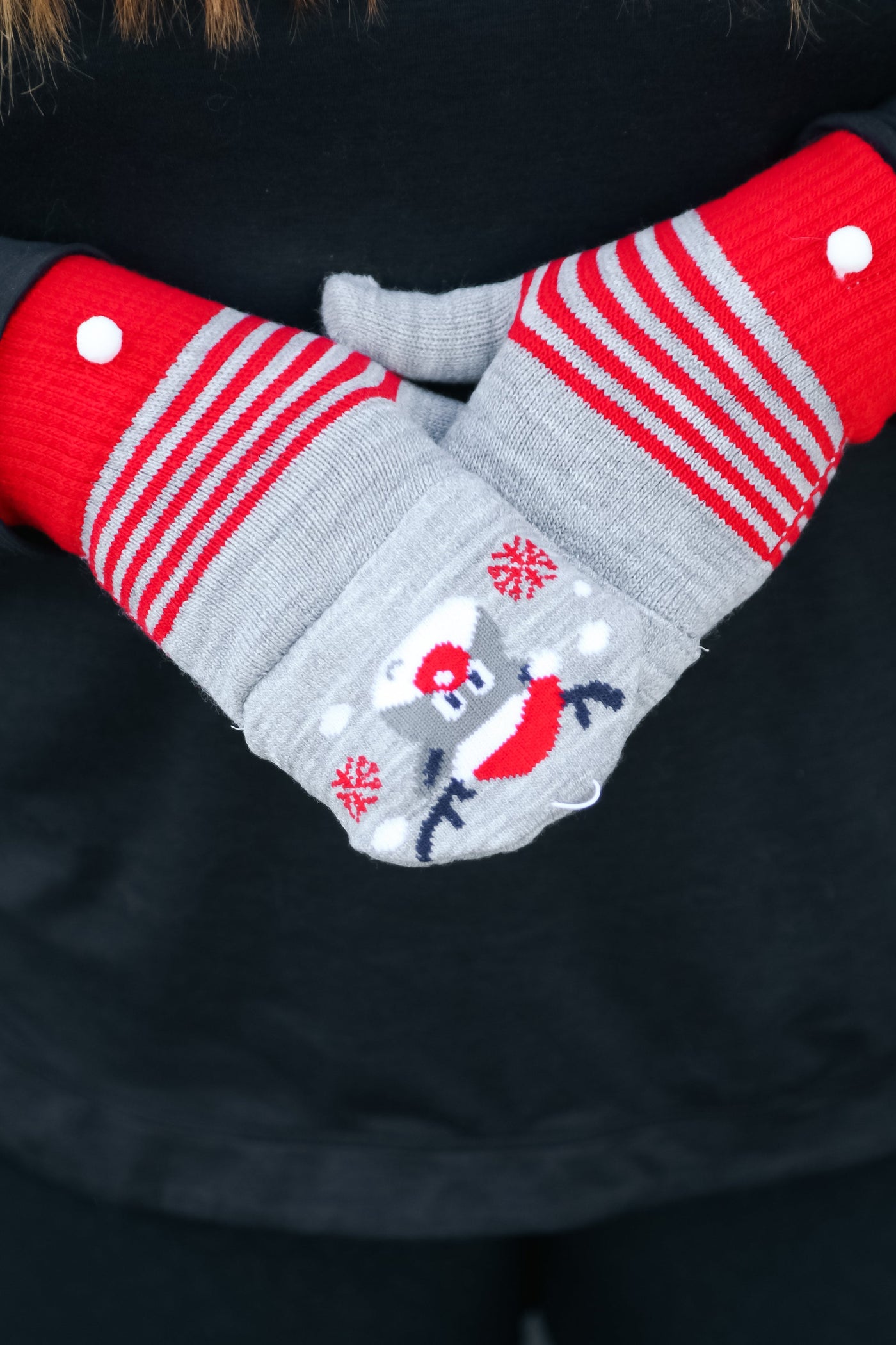 Rudolph Fingerless Gloves with Convertible Mittens - Sybaritic Bags & Clothing