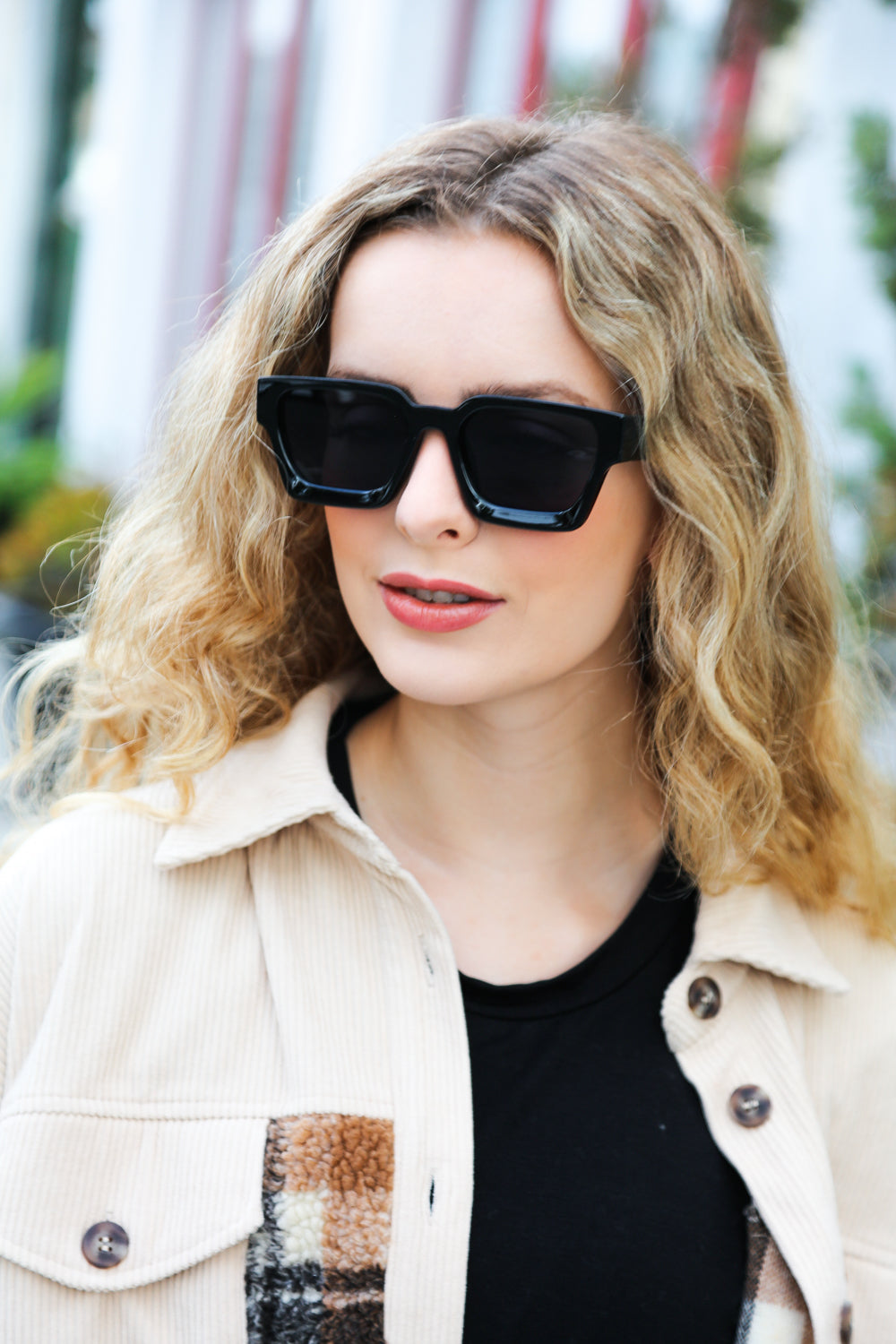 Black Thick Frame Rectangle Sunglasses - Sybaritic Bags & Clothing