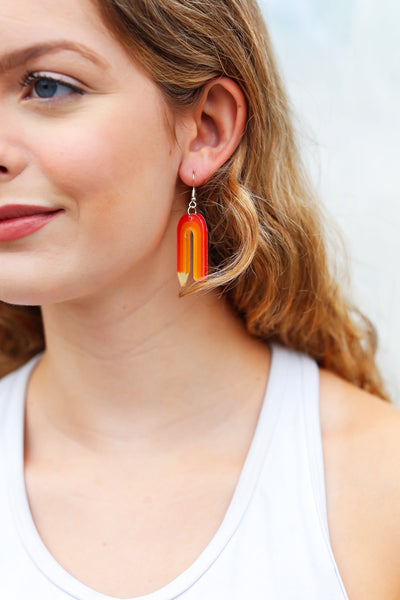 Back To School Curved Pencil Earring - Sybaritic Bags & Clothing