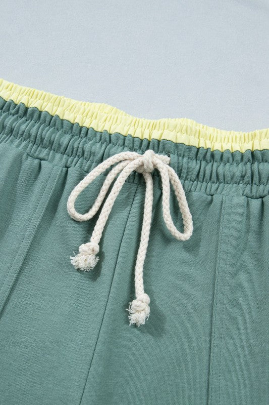 Petal Patchwork Wide Leg Pants