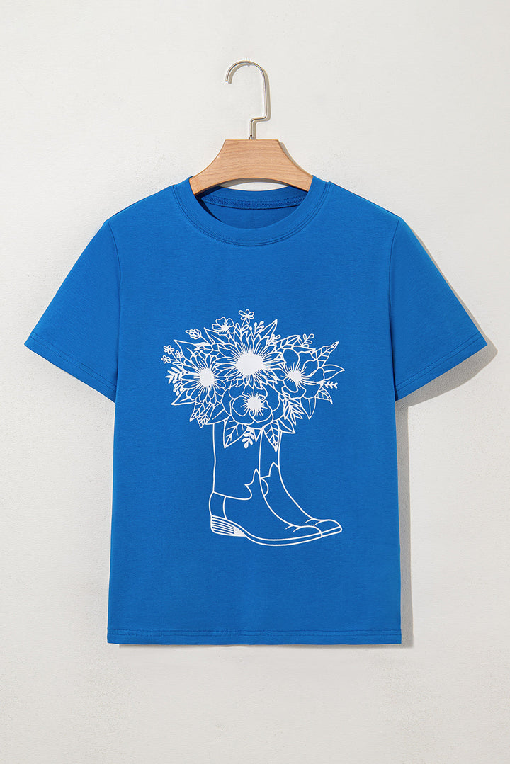 Sunflower Boots Western Fashion Tee