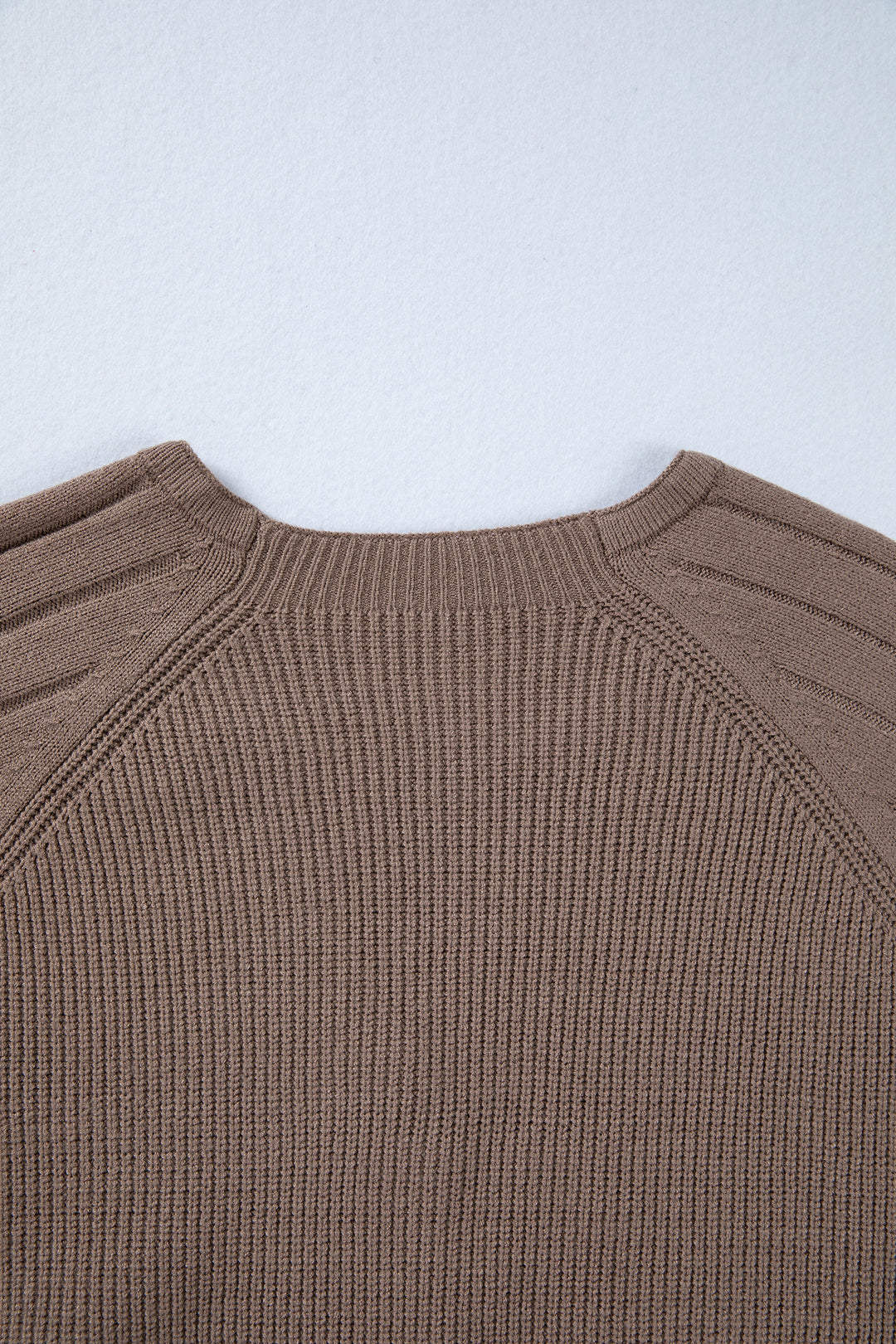 Goat Mixed Texture Knit Button V Neck Sweater Cardigan