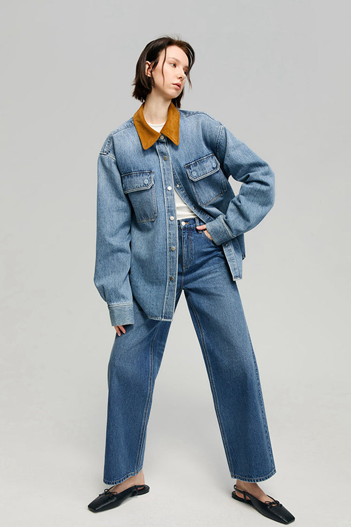 The Cityer Crop Wide Jeans HJ009