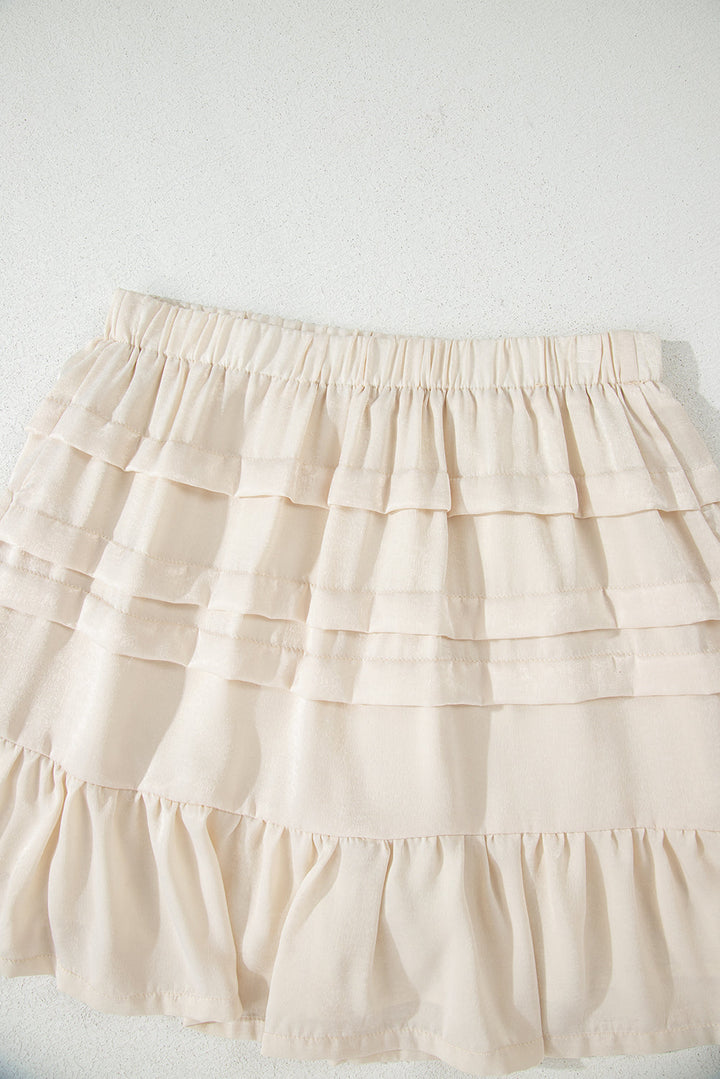 Chana Elastic Waist Mini Skirt