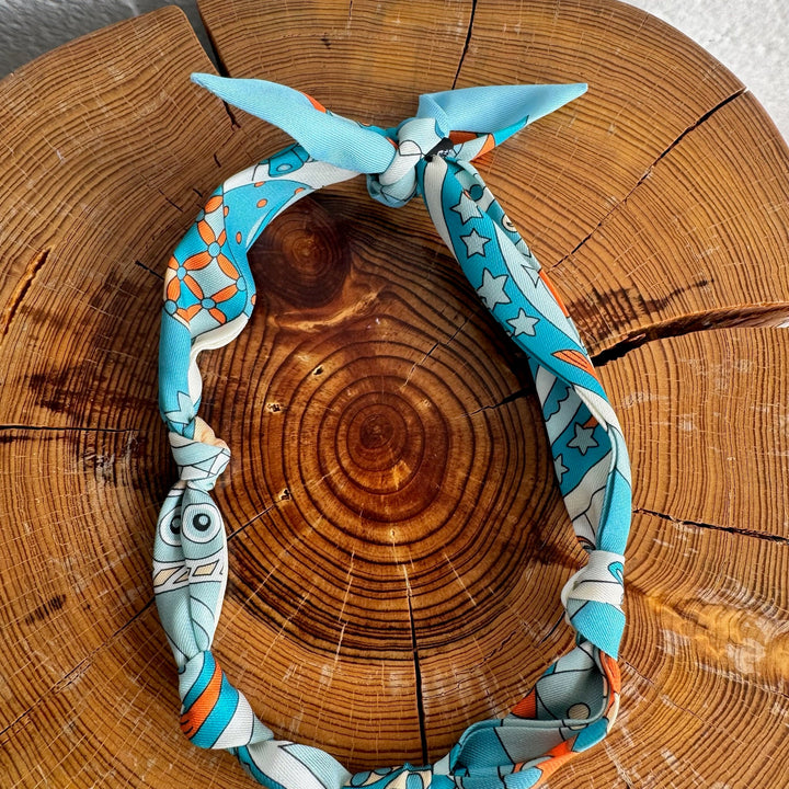 GEMELLI | KNOTTED BANDANA SCARF NECKLACE - CITRUS COAST