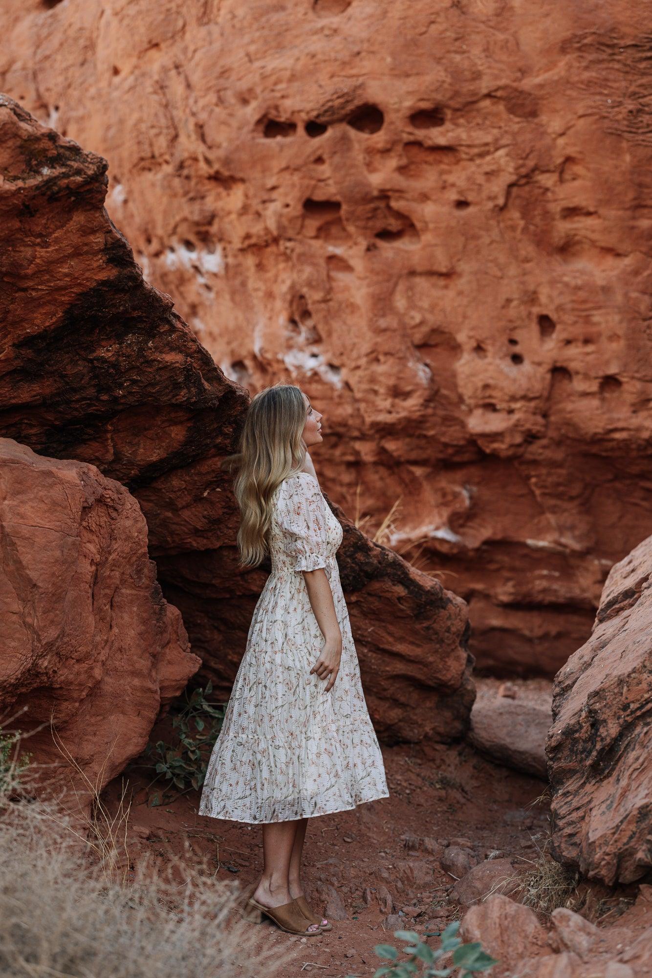 Cypress Midi Dress in Ivory