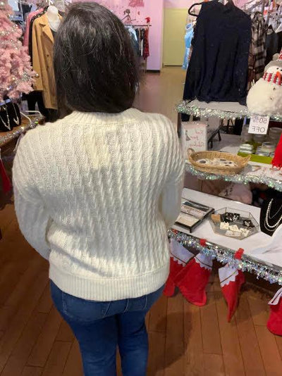 White Long Sleeve Sweater