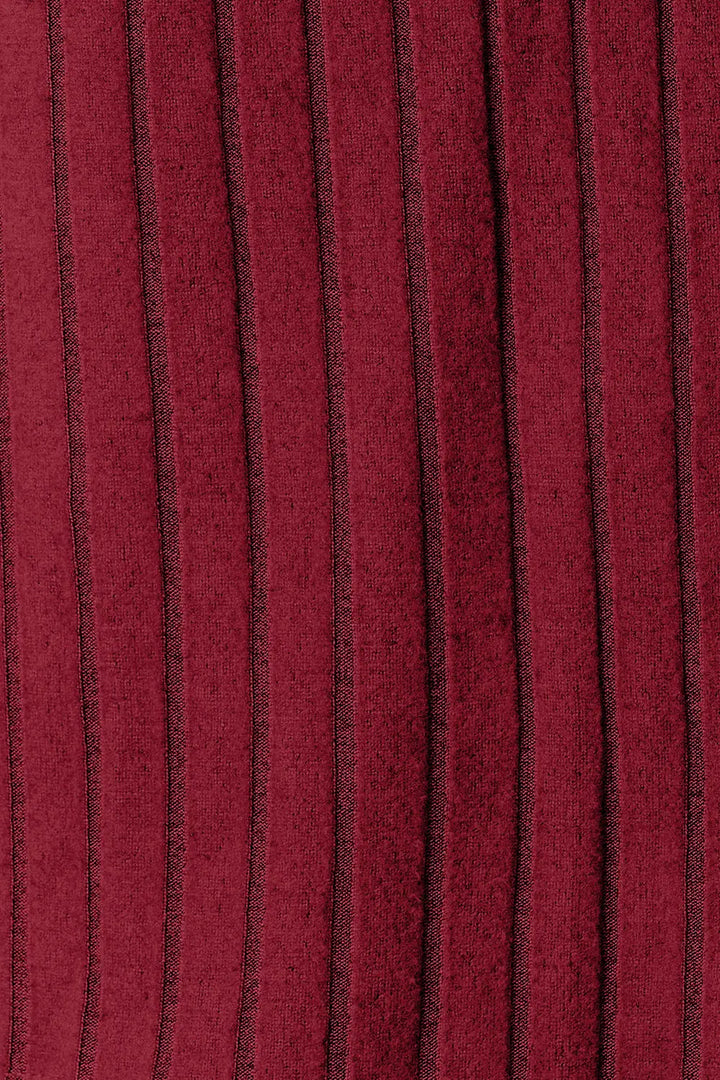 Basic Bae Full Size Ribbed Round Neck Long Sleeve Slit Top