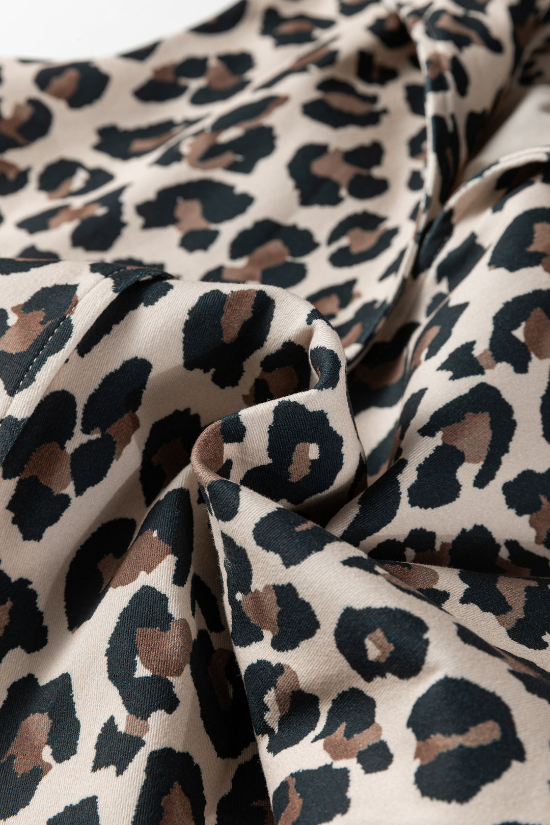 Brown Leopard Open Front Jacket Vest