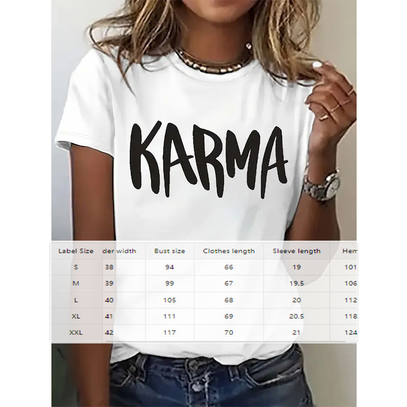 Short Sleeve Round Neck T-Shirt With &