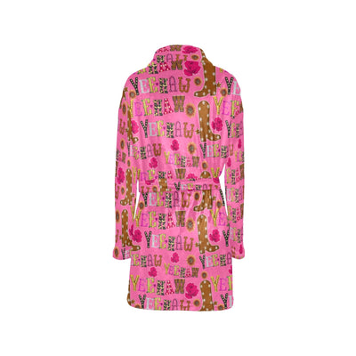 Pink Yeehaw Women's Western Bath Robe