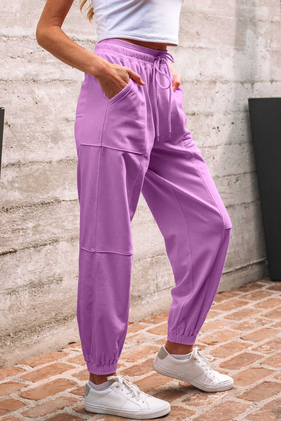 Antonella Solid Color Jogger Pants