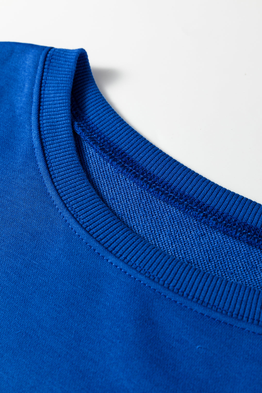 Dark Blue Striped Patchwork Sleeve Colorblock Sweatshirt