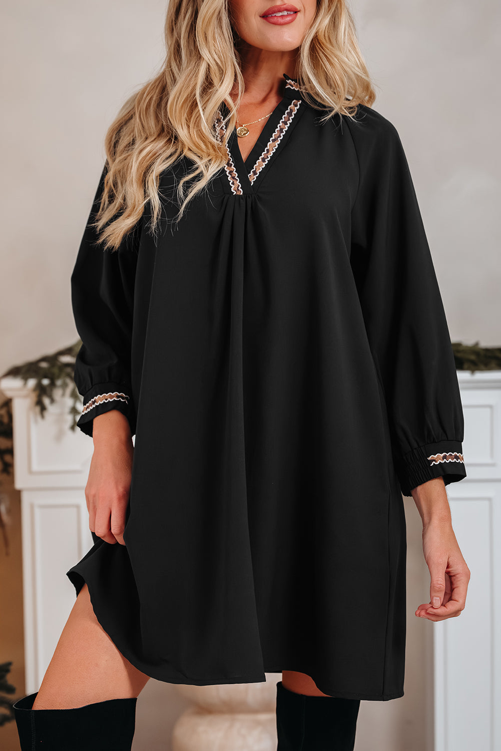 Quincy Sleeve Shift Mini Dress