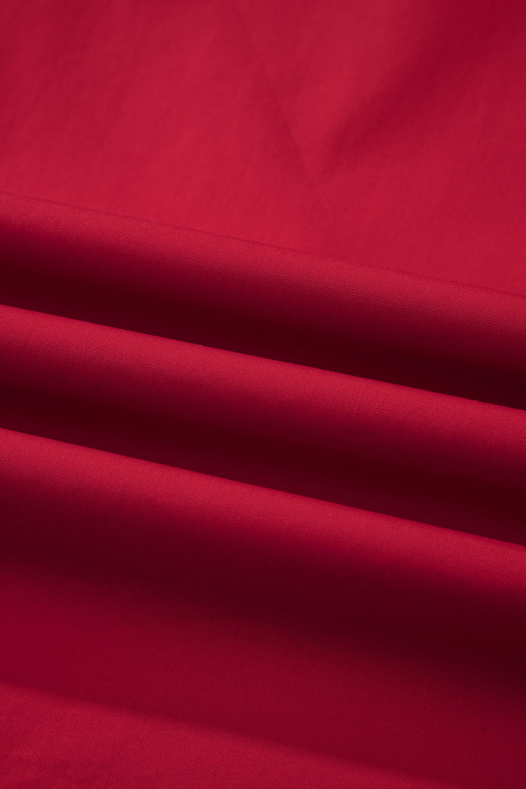 Fiery Red Striped Frilled Collar Ruffled Short Sleeve Blouse