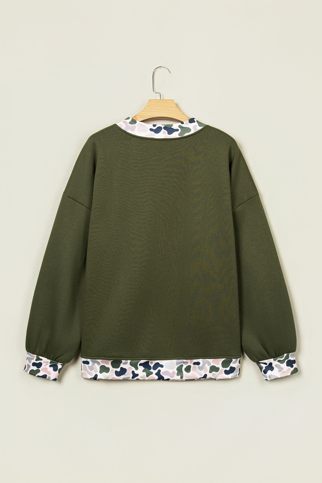 Coffee Western Contrast Detail Letter Graphic Baggy Sweatshirt