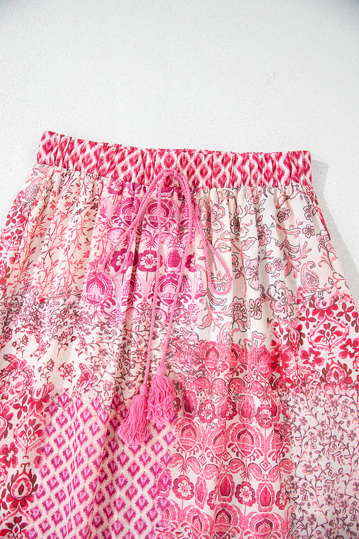 Tasora Elastic Waistband Maxi Skirt