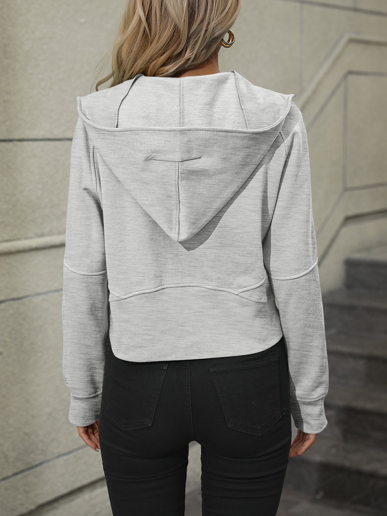 Mandy Zip-Up Raglan Sleeve Hoodie with Pocket