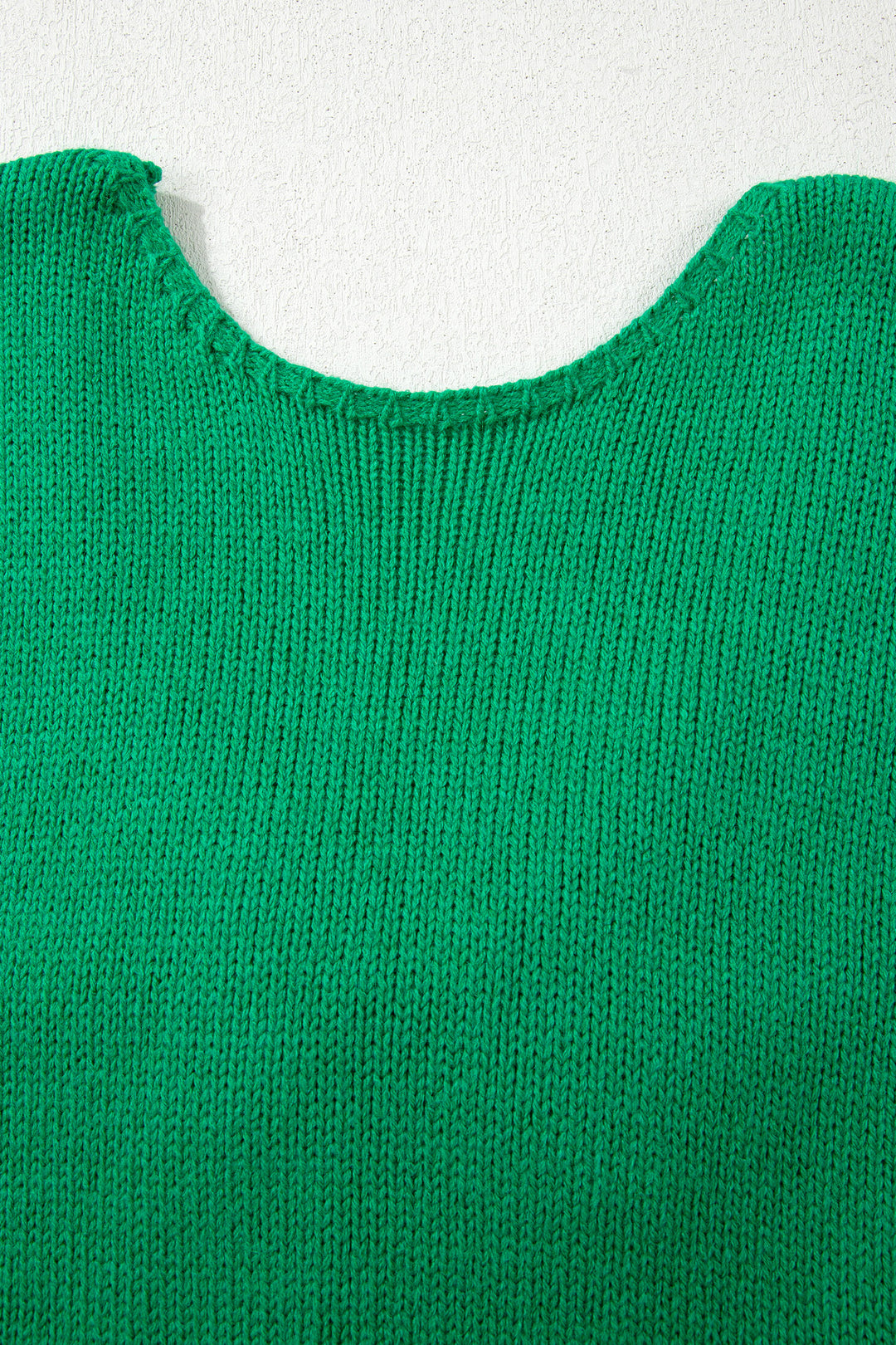 Bright Green Festive Bow Backless Bubble Sleeve Sweater