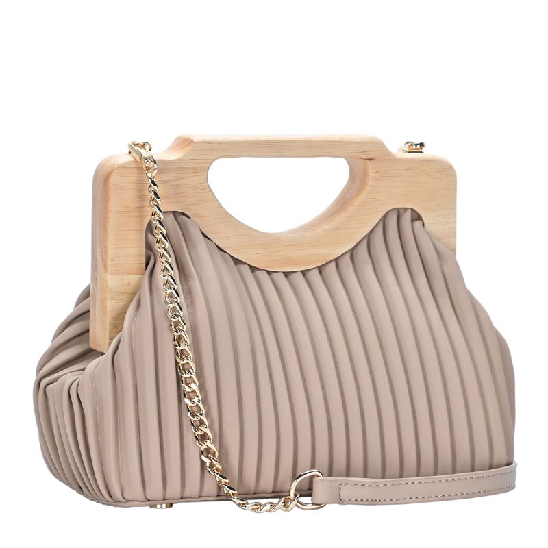 Coraline Wood frame Clutch