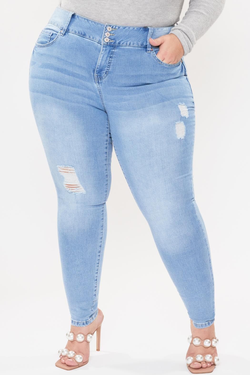 Women's Plus Size Essential High Rise Skinny Jeans