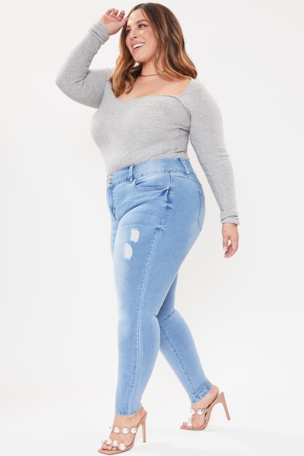 Women's Plus Size Essential High Rise Skinny Jeans