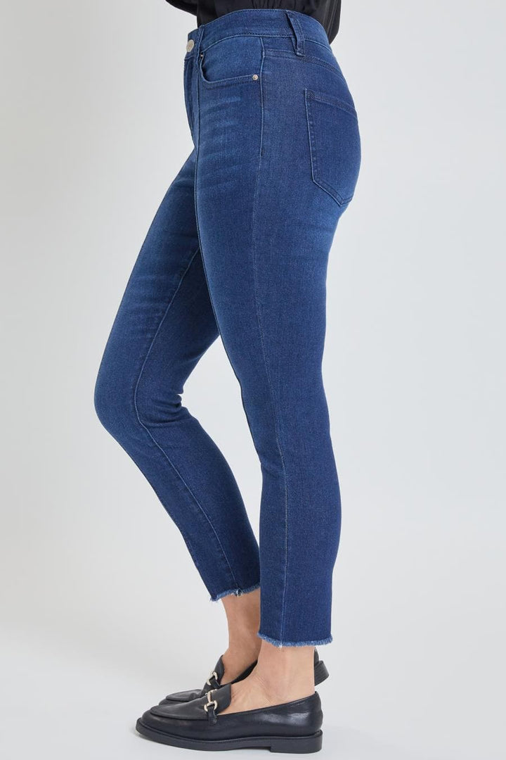 Women's High Rise Skinny Jean With Front Seam and Slit Detail Lifestyle Collection