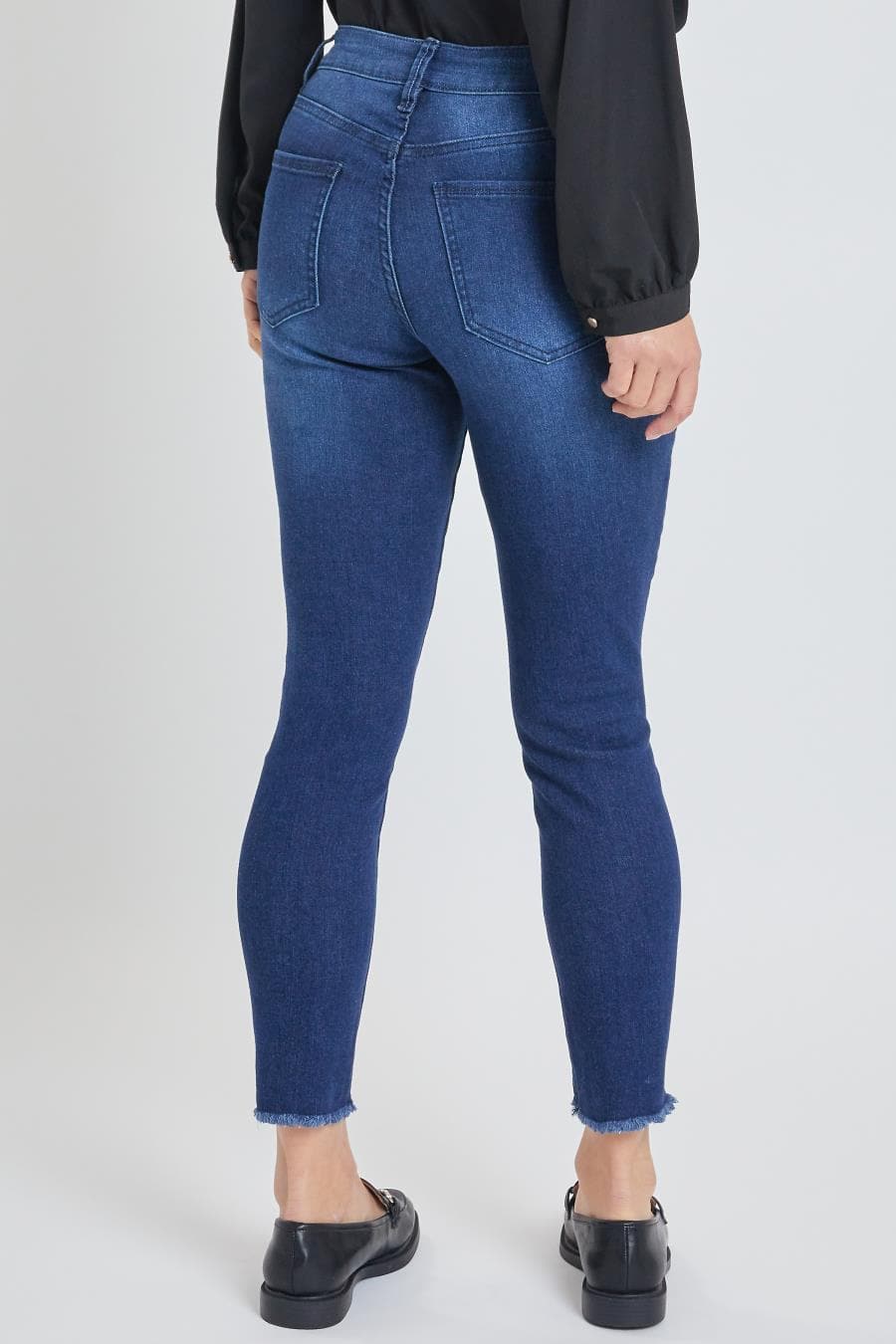 Women's High Rise Skinny Jean With Front Seam and Slit Detail Lifestyle Collection