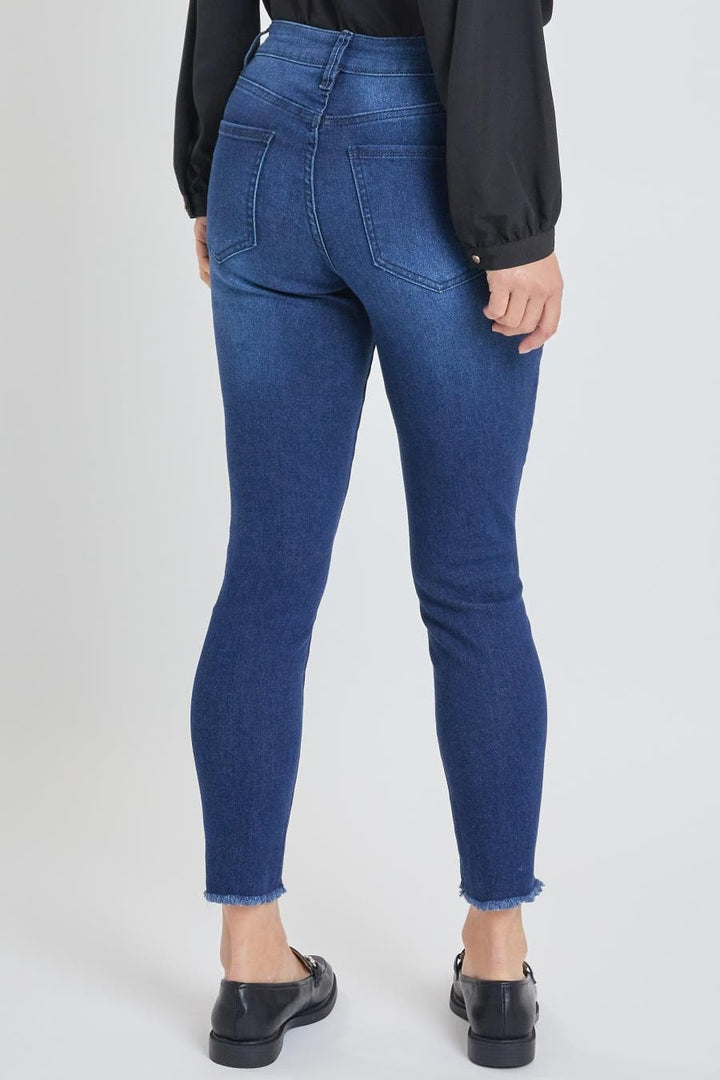 Women's High Rise Skinny Jean With Front Seam and Slit Detail Lifestyle Collection