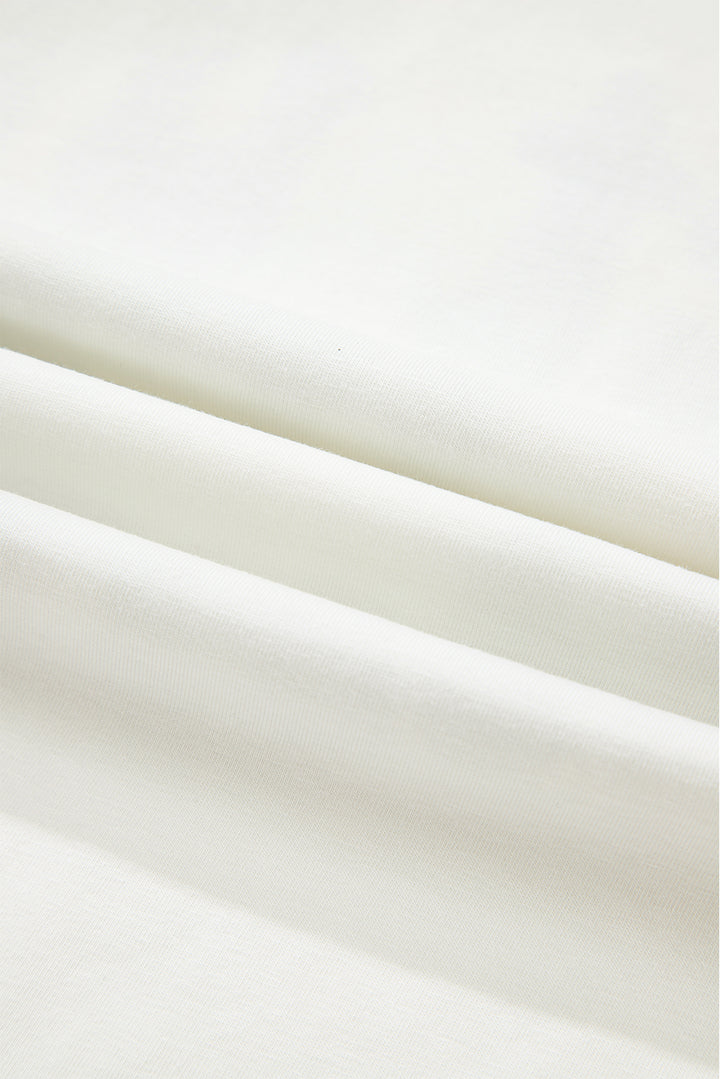 Beige GAME DAY Slogan Printed Half Sleeve Oversize T Shirt