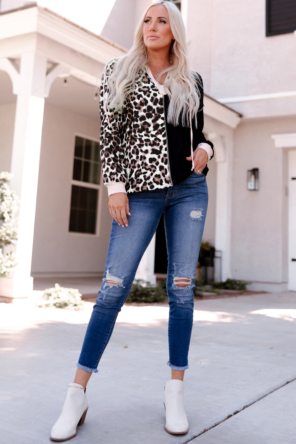 Aria Patchwork Hooded Sweatshirt